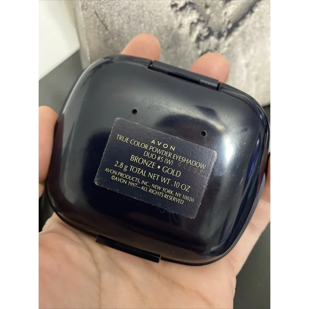 Avon Powder Eyeshadow Duo #5 Bronze / Gold Eye Shadow New